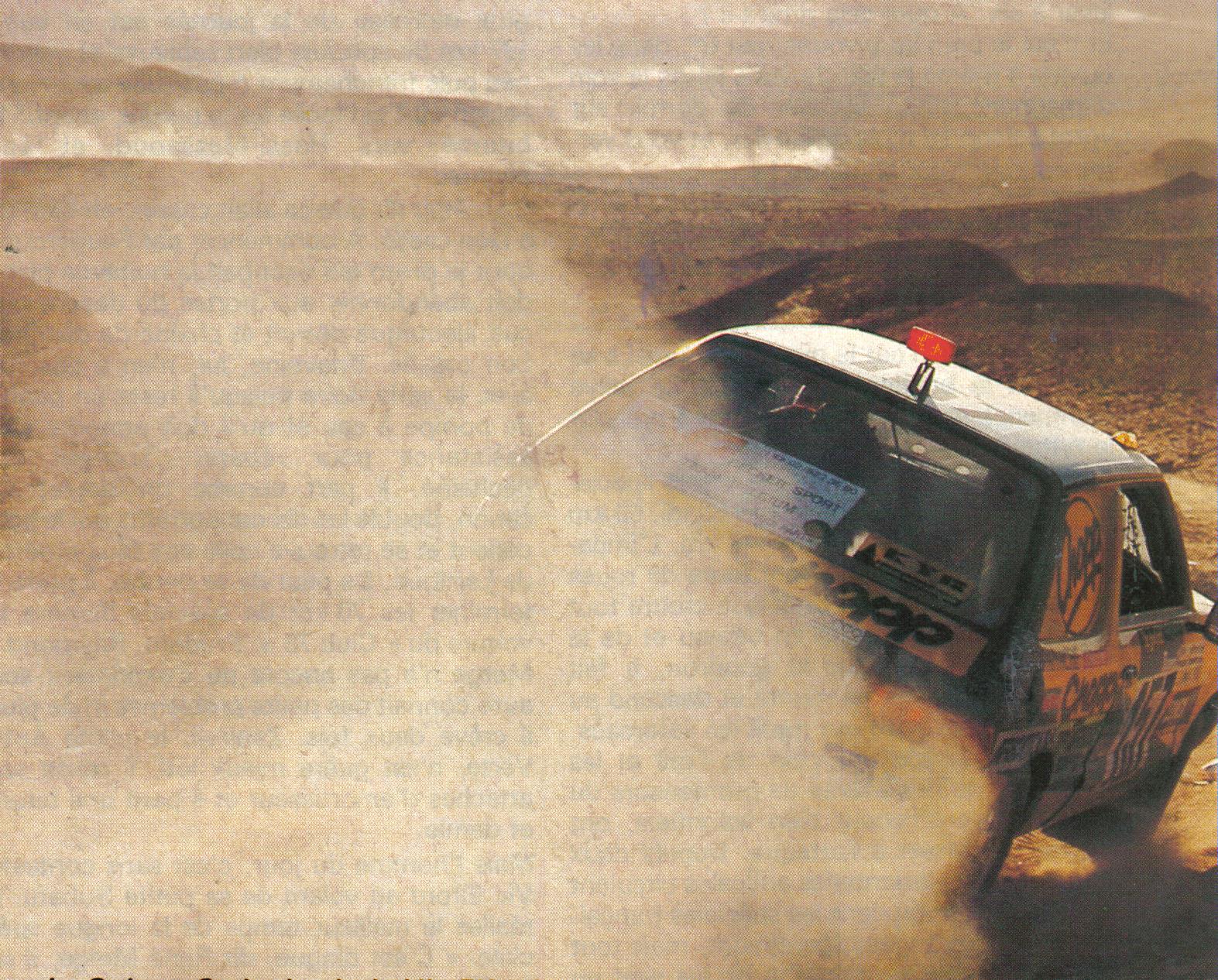 lucien beckers -En tête au Paris Dakar 1982