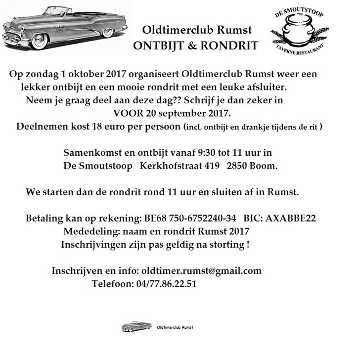 Oldtimer club Rumst rondrit (Boom)