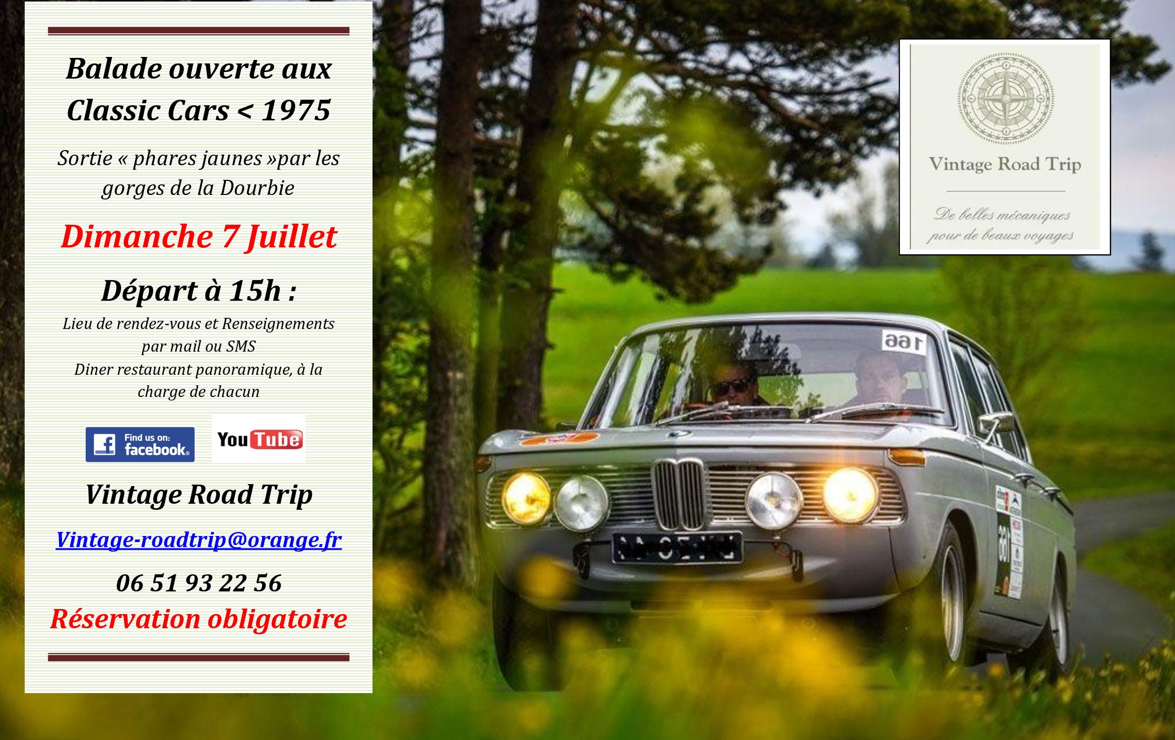 Vintage Road Trip: Sortie les phares jaunes