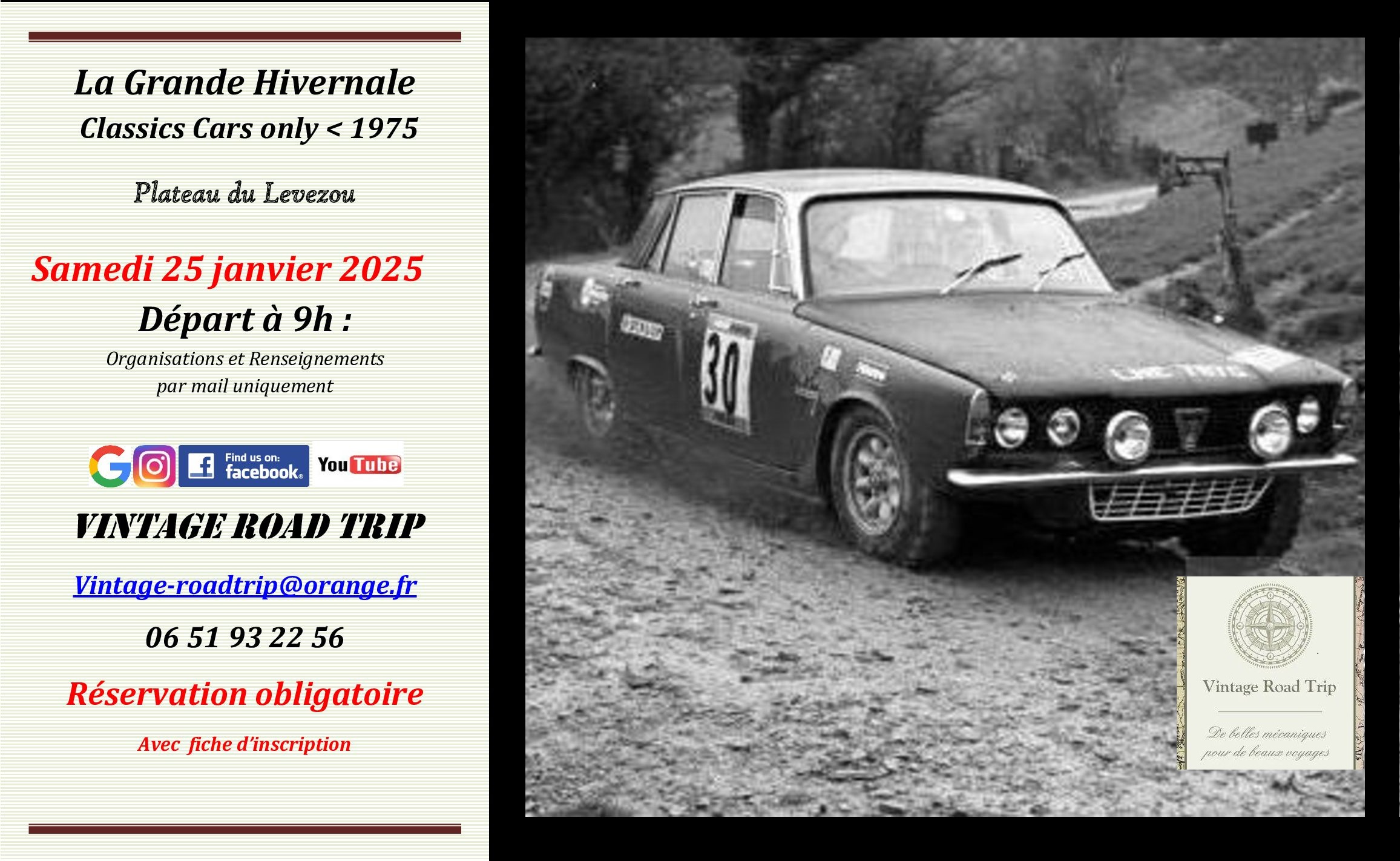 Grande balade hivernale 2025 vintage road trip