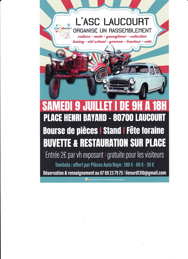 3ème rassemblement tout types de véhicules à Laucourt