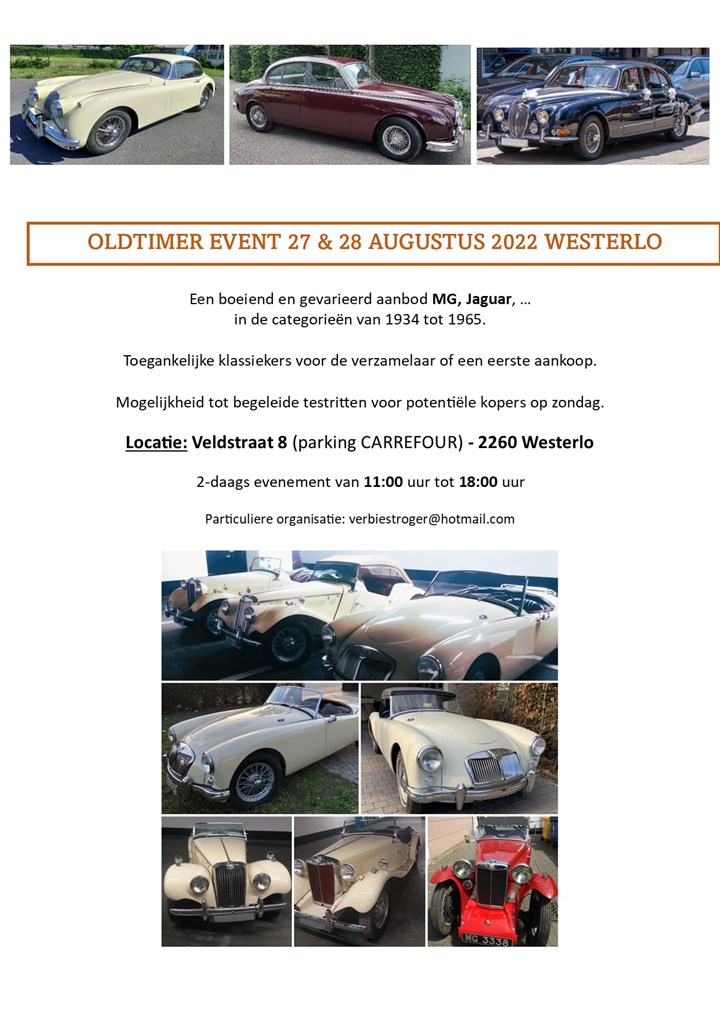 OLDTIMER EVENT 27 & 28 AUGUSTUS 2022 WESTERLO