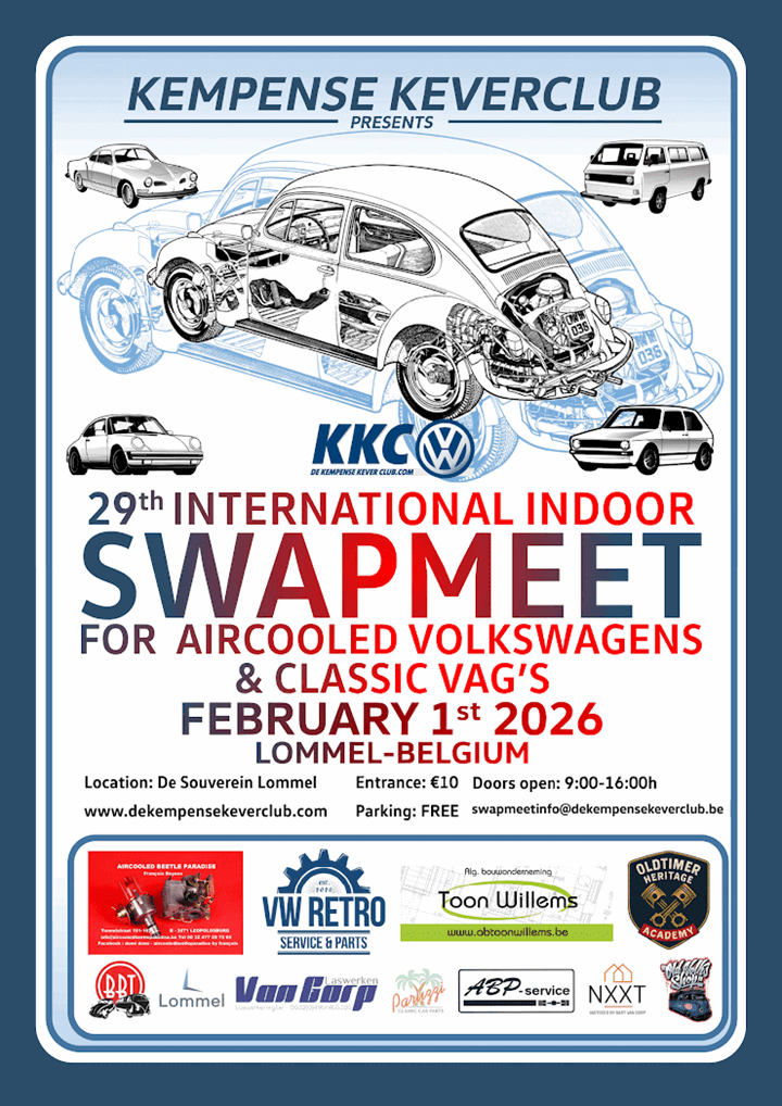 29th Int'l Indoor Swapmeet for aircooled VW's and classic VAG's