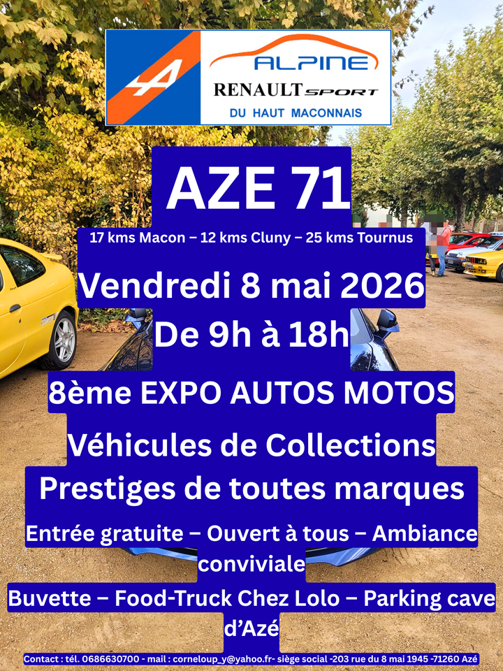 Exposition Autos/motos/véhicules de collections, prestiges de toutes marques