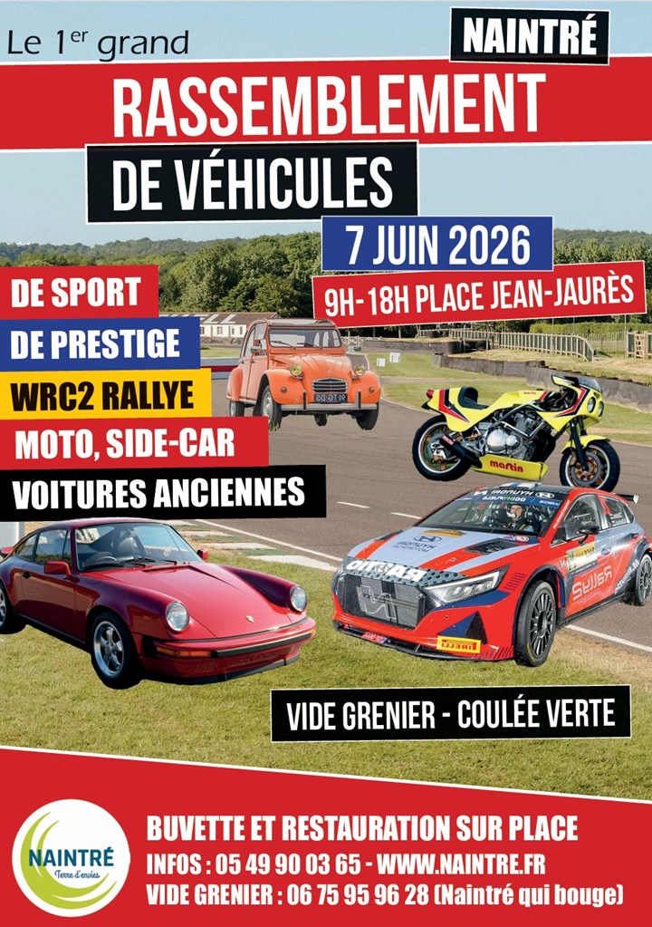 Premier Grand Rassemblement De Véhicules Auto Moto Side-car à Naintré 86530