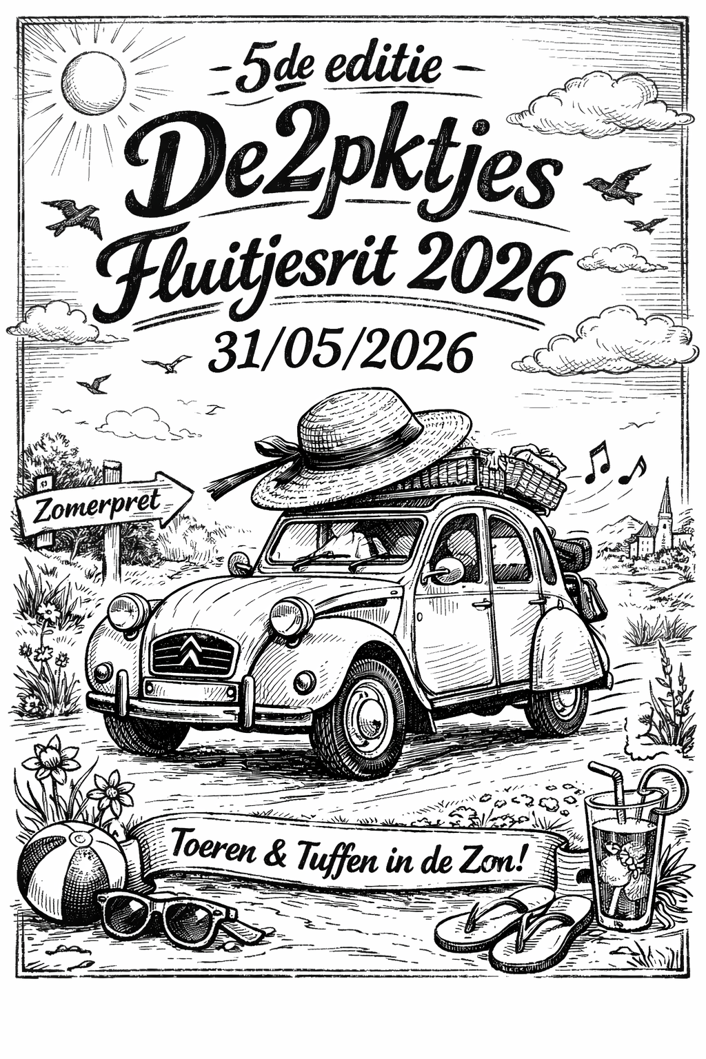 De2pk'tjes Fluitjesrit 2026 - 5de Editie