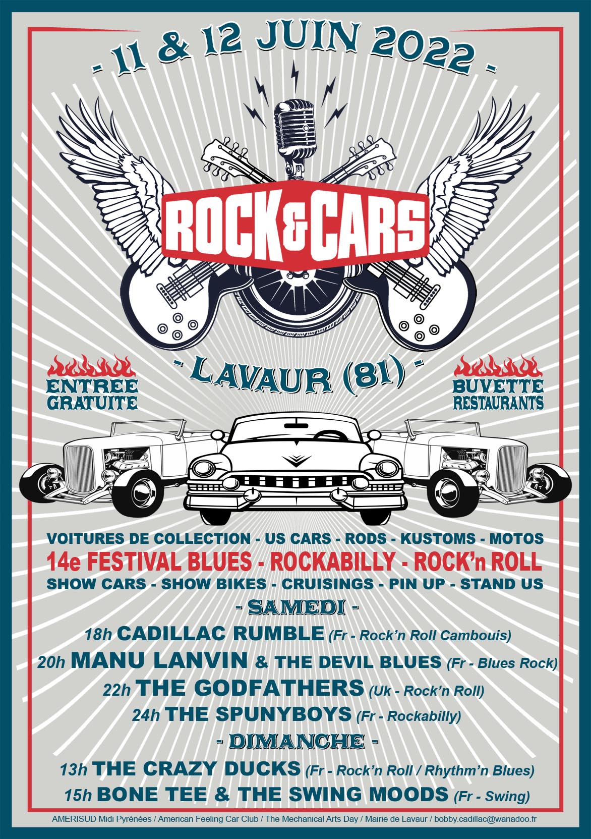 Festival ROCK’&’CARS à Lavaur (81) les 11 et 12 juin 2022
