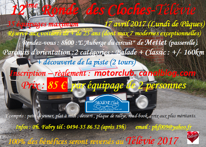 12ème Ronde des Cloches - Télévie