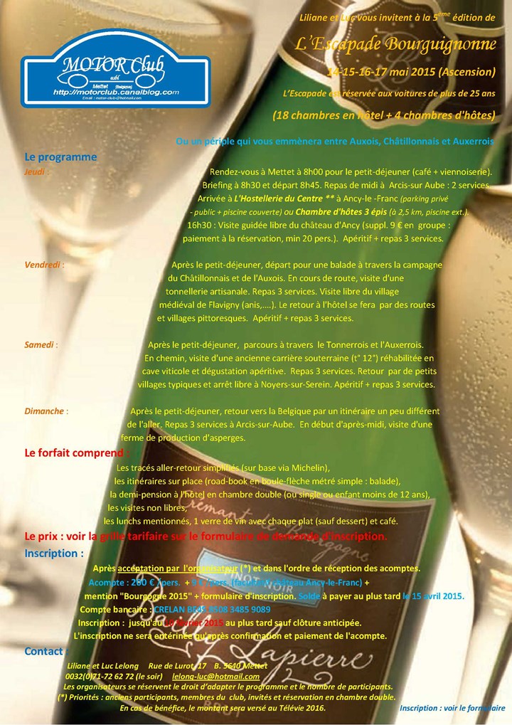 5ème Escapade Bourguignonne 2015