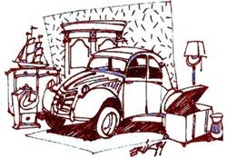 Bourse pièce 2CV La vie à deuche